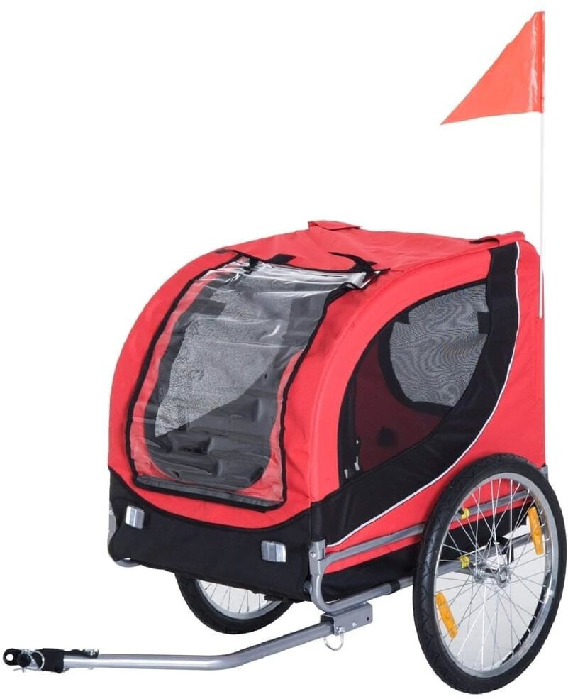 Pawhut Bike Trailer for Dogs (red/black)
