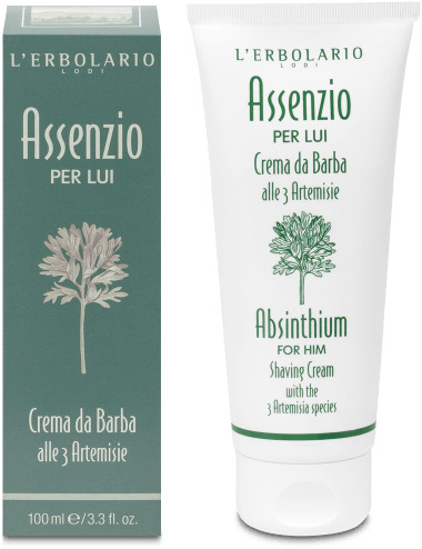 L'Erbolario Absinthium for Him Shaving cream eith the 3 Artemisia Species (100ml)