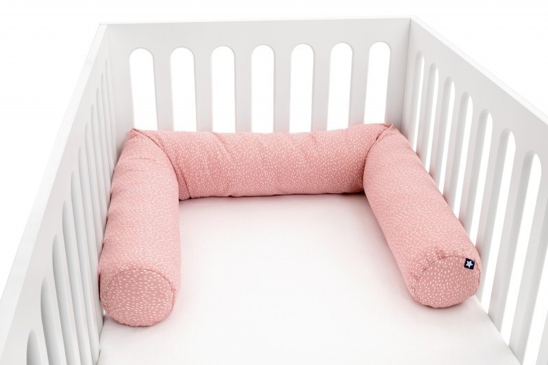 Julius Zöllner Cot Bumper Jersey tiny squares blush