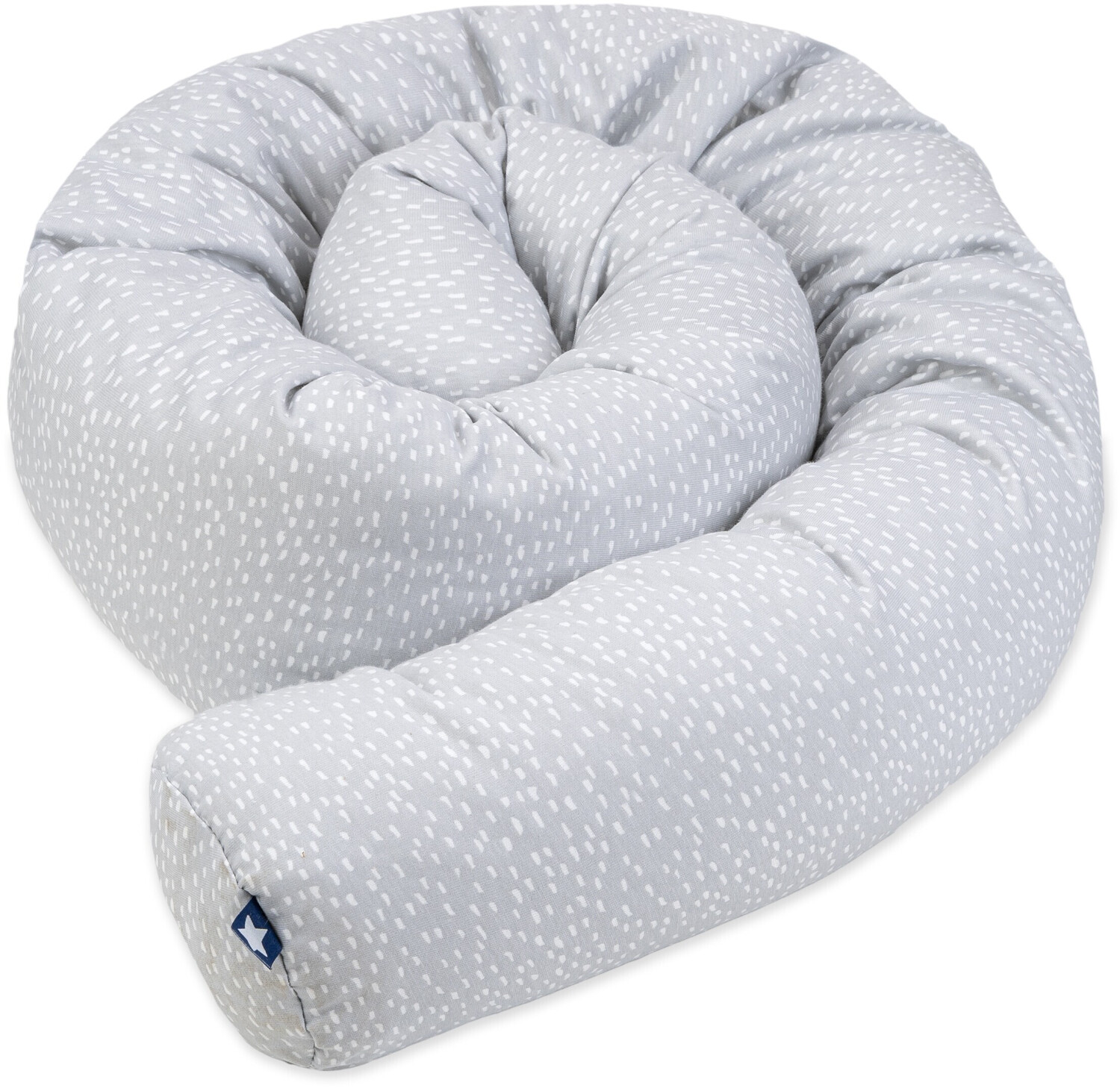 Julius Zöllner Cot Bumper Jersey tiny squares grey
