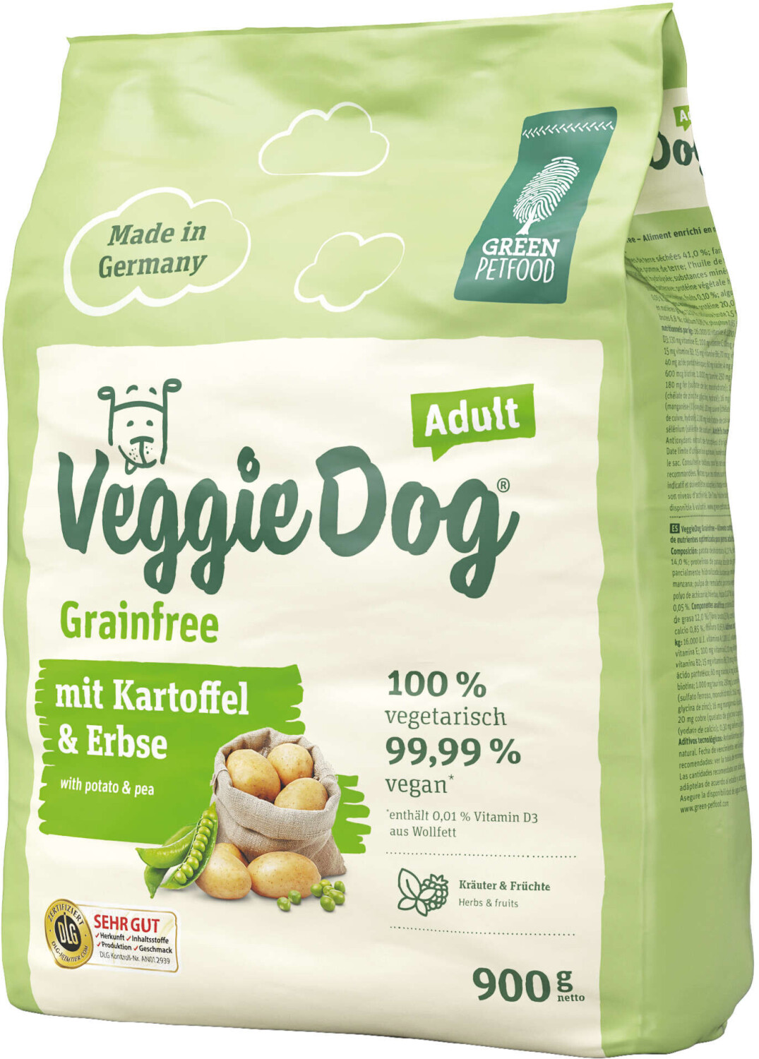 Green Petfood VeggieDog Grainfree 900g