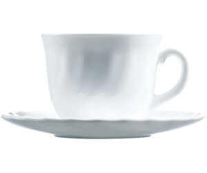 Dajar Kaffee-Set 6-tlg - Cappuccinotassen Aus Glas Mit Untertassen 21,5cl