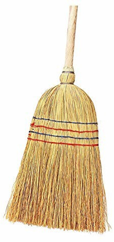 Peggy Perfect 5136 Straw broom with wooden handle, 4-seam