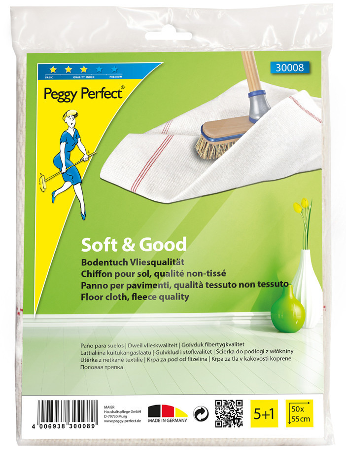 Peggy Perfect 30002 floor cloth fleece, 500 x 600 mm, 2-pack