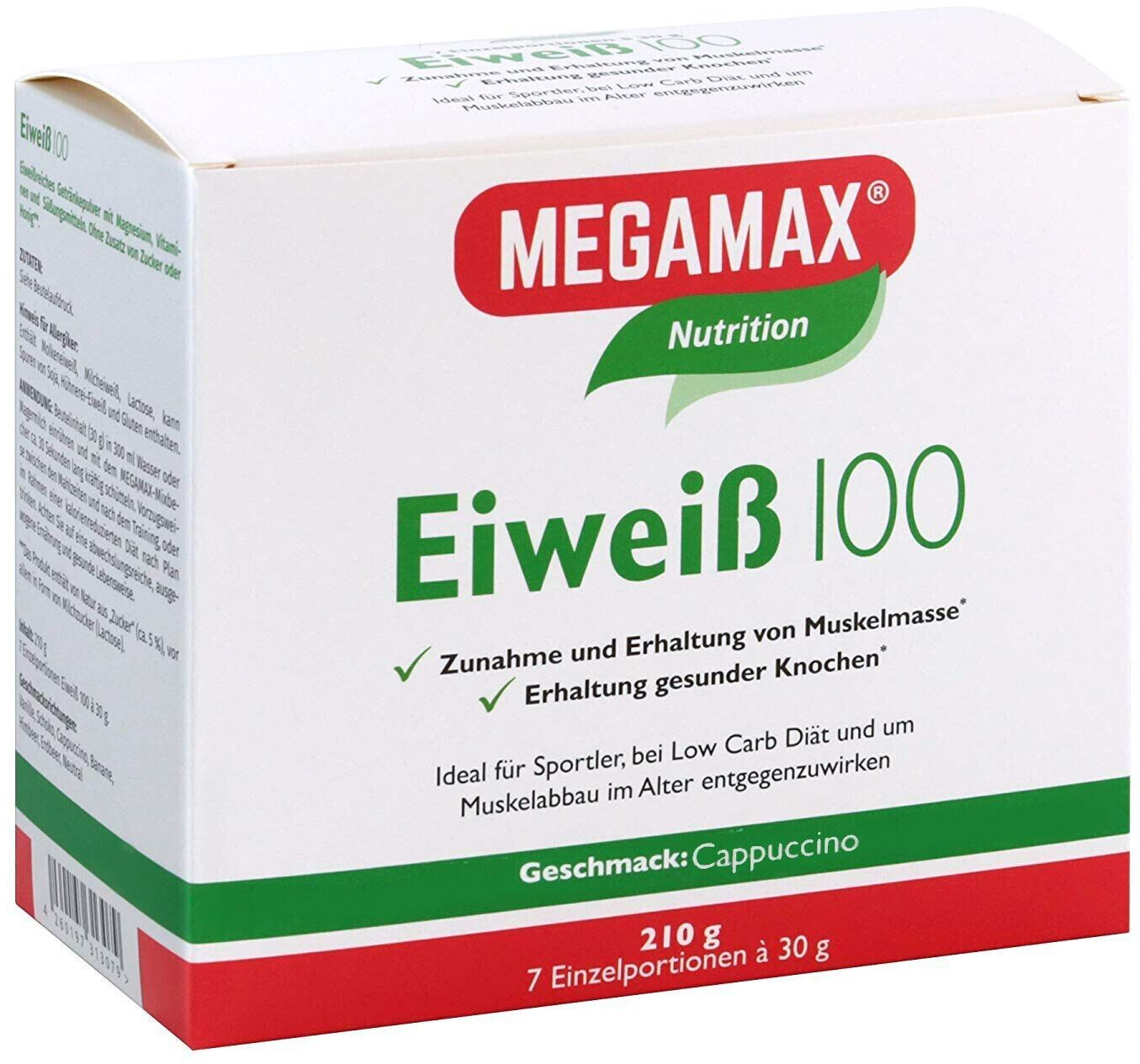 Megamax Eiweiss 100 Cappuccino Pulver (7x30g)