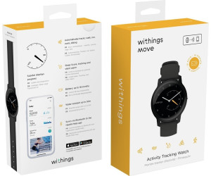 Withings Move Fitnessuhr Activity Tracker Smartwatch 38mm GPS schwarz 