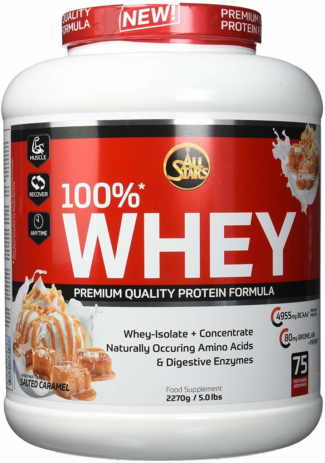 All Stars 100% Whey Protein 2270g Salty Caramel