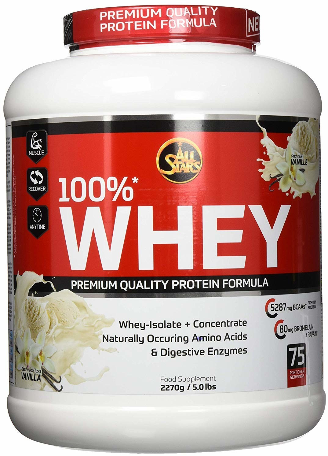 All Stars 100% Whey Protein 2270g Vanilla