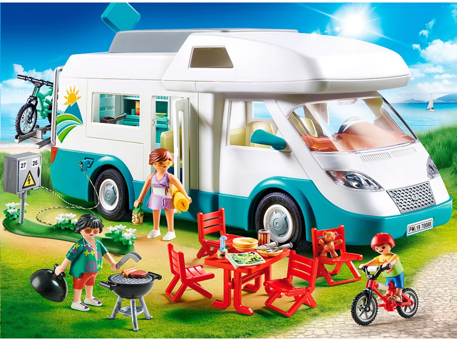 PLAYMOBIL Family Fun Caravane et vacanciers - 70088