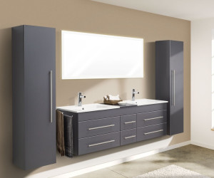 Emotion Komplett Roma Xl 4 Tlg Led Spiegel Anthrazit Seidenglanz