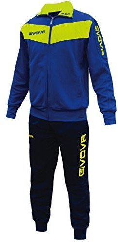 Givova Tracksuit  Tr018 blue/neon yellow