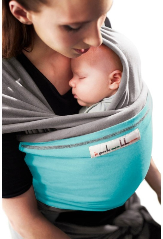 Je Porte Mon Bébé L'Originale Gris Clair/Turquoise