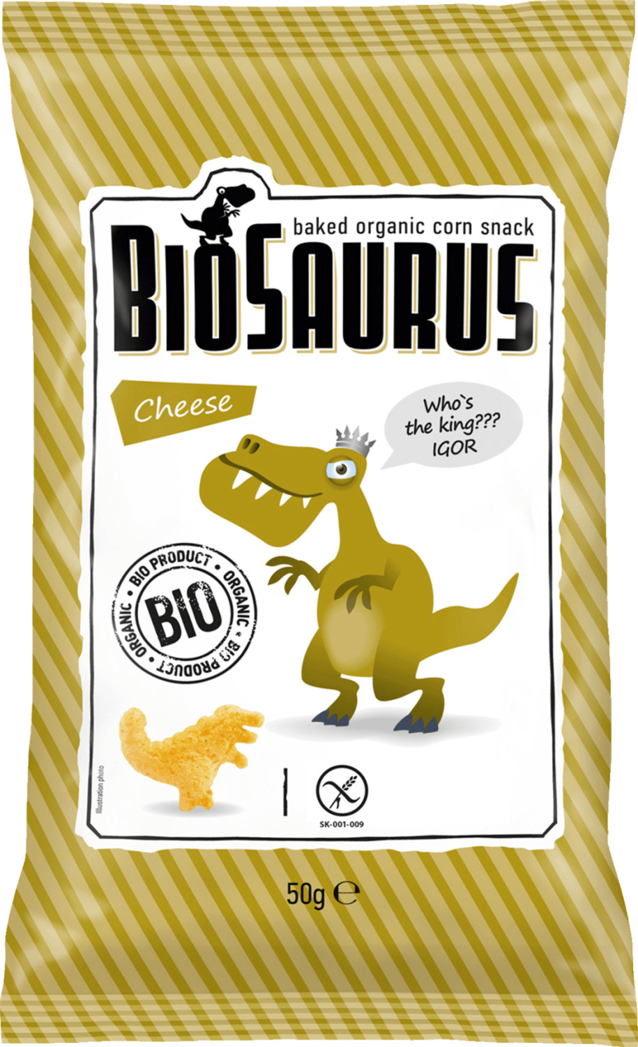 BioSaurus Soufflés de maïs bio au fromage (50 g)