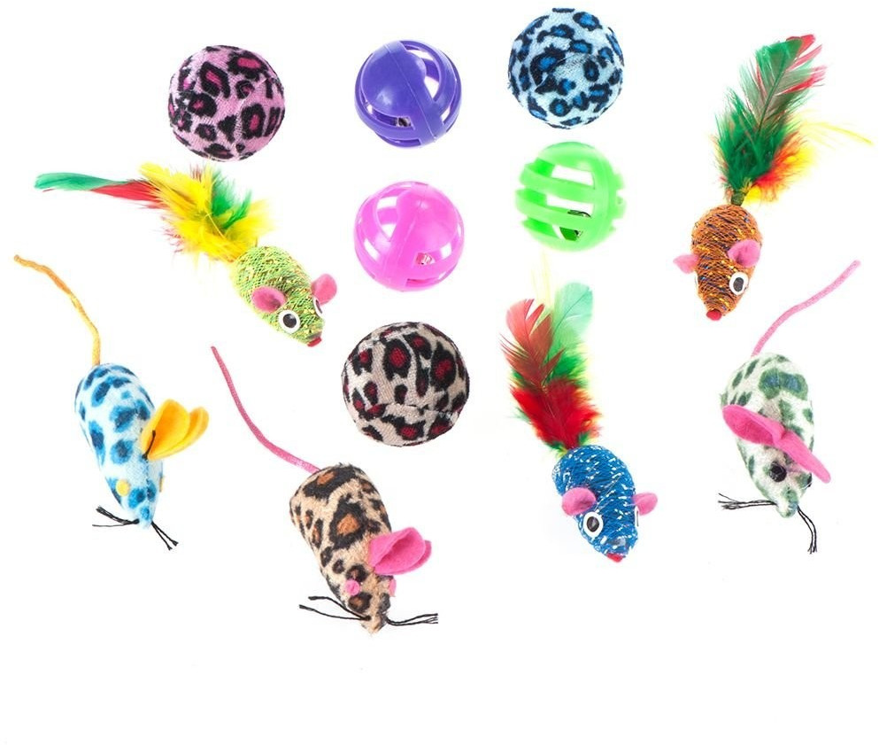 Zooplus Cat-Toy Set with Mice and Balls