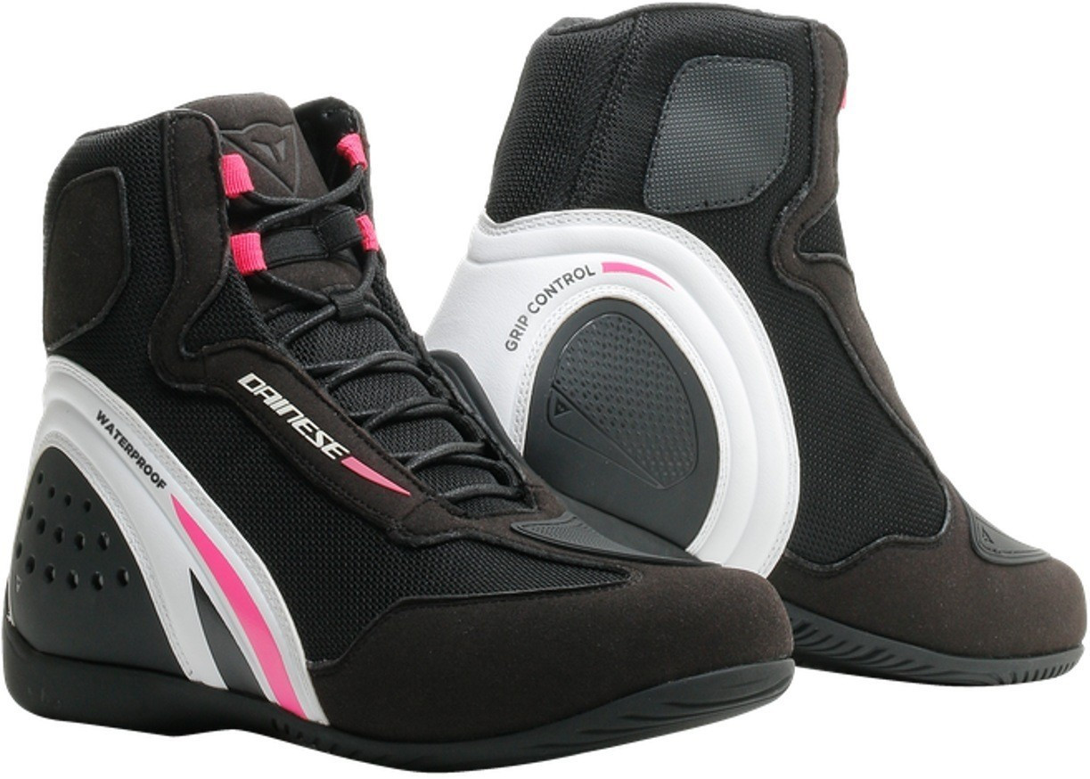 Dainese Bottes D1 Lady D-WP noir/blanc/rose