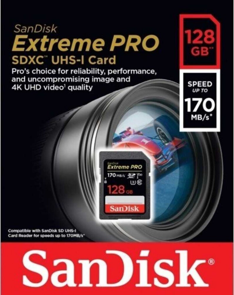 SanDisk Extreme Pro (2018) SDXC 128 Go