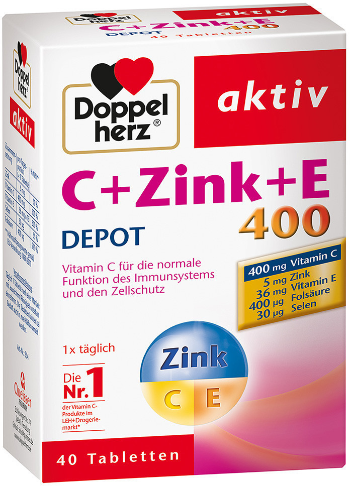 Doppelherz aktiv Vitamin C 400 + Zink + E Depot Tabletten (40 Stk.) ab
