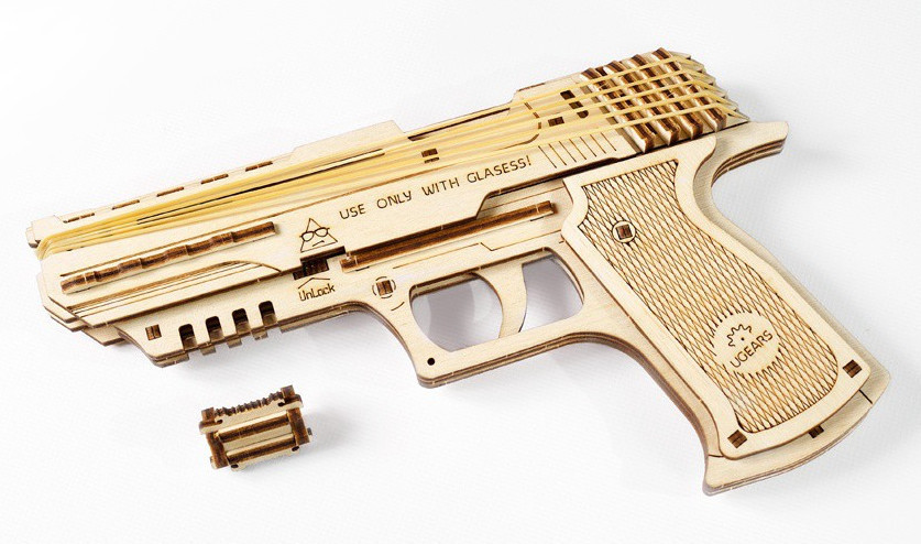 Maquette en bois 3D - pistolet