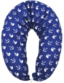 HOBEA-Germany Breastfeeding Pillow - Anchor White Blue