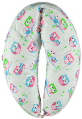 HOBEA-Germany Breastfeeding Pillow - Owls Pink White