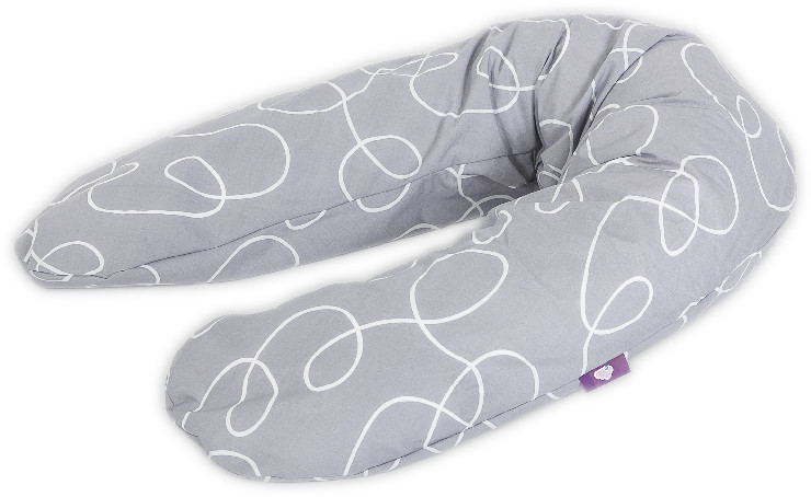 Träumeland Breastfeeding Cushion Cotton - Design 13 Grey