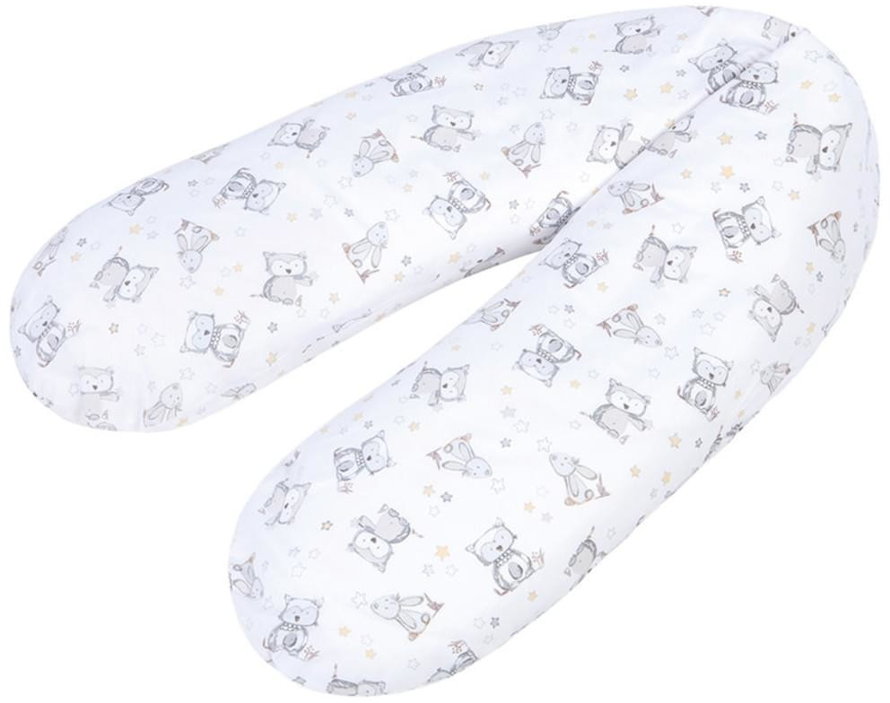 Julius Zöllner Breastfeeding Cushion Micropearls 42l 190cm - Bunny & Owl