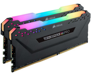 - Noir , DDR4, 2666MHz, C16, XMP 2.0 Corsair Vengeance RGB 2x16Go 32Go Kit de Mémorie Enthousiaste 