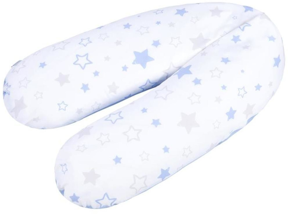 Julius Zöllner Breastfeeding Cushion Micropearls 42l 190cm - Stars Blue