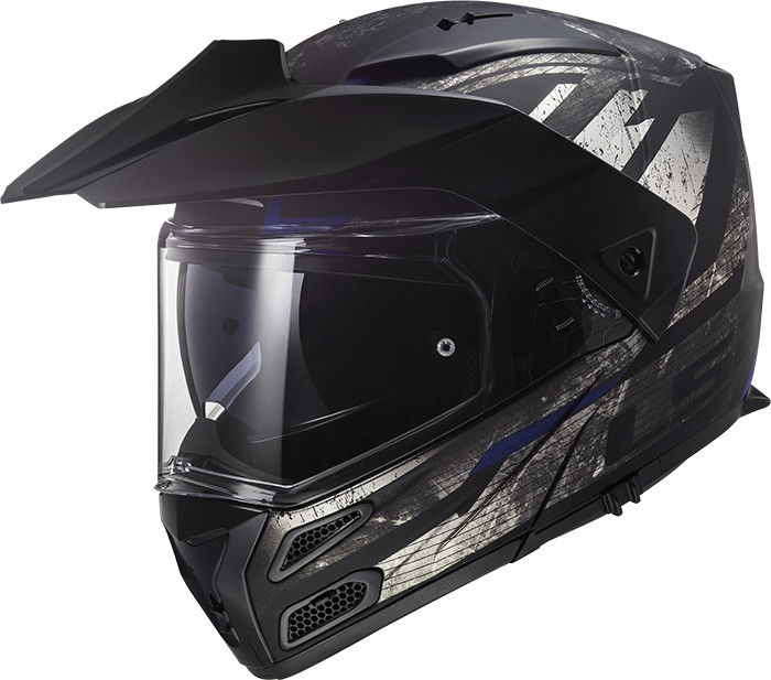 LS2 FF324 Metro Evo P/J Buzz Matt Black Titanium Blue