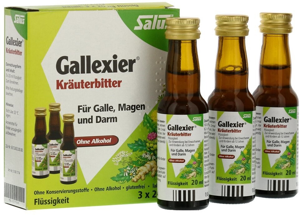 Salus Gallexier Kräuterbitter (3x20ml) ab 2,88 € | Preisvergleich bei ...