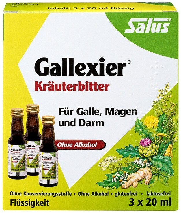 Salus Gallexier Kräuterbitter (3x20ml) ab 2,88 € | Preisvergleich bei ...