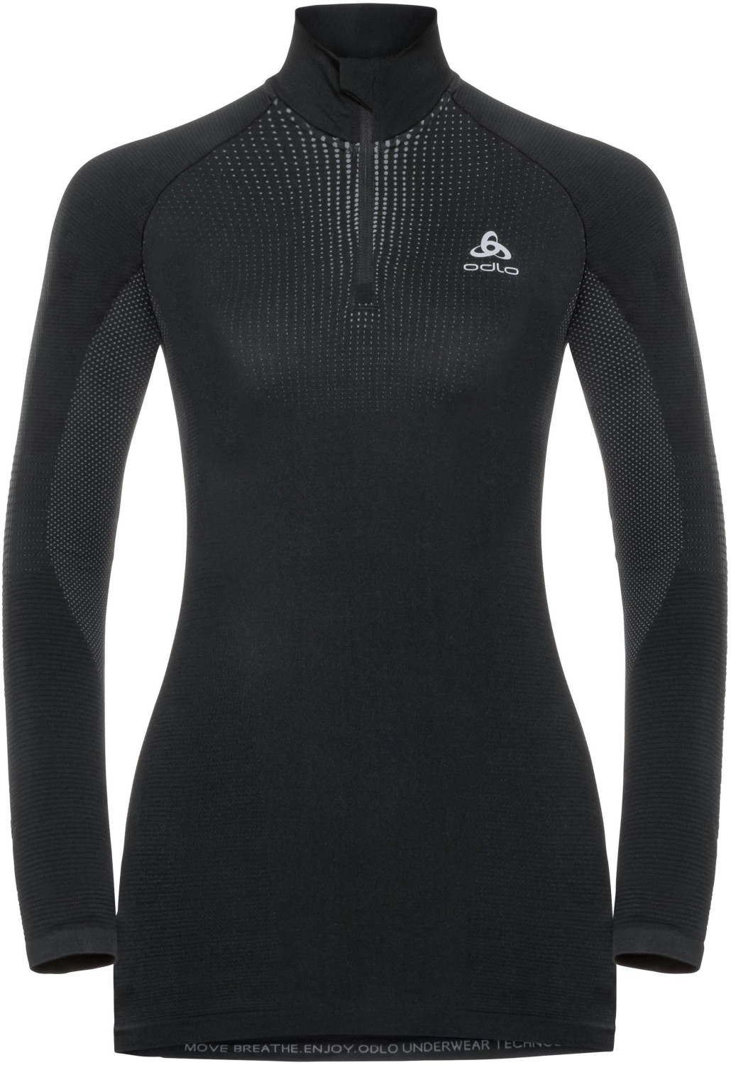 Odlo Women SUW Top Performance Warm LS Turtle Neck black/odlo concrete grey