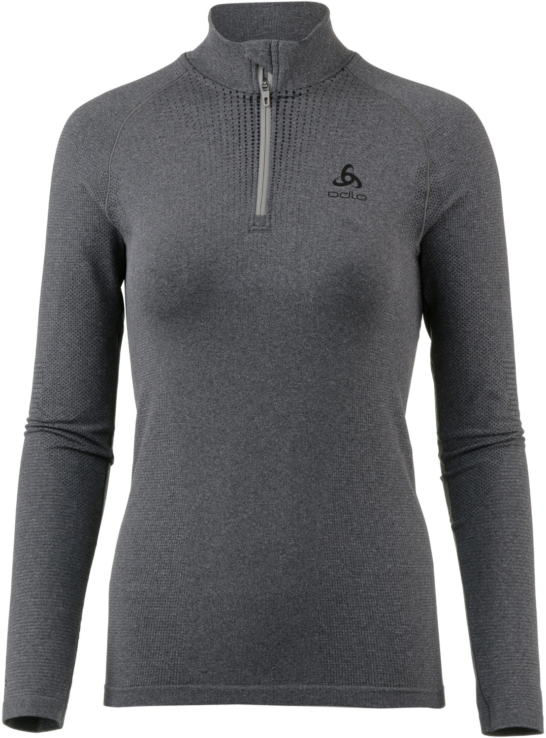 Odlo Women SUW Top Performance Warm LS Turtle Neck grey melange/black
