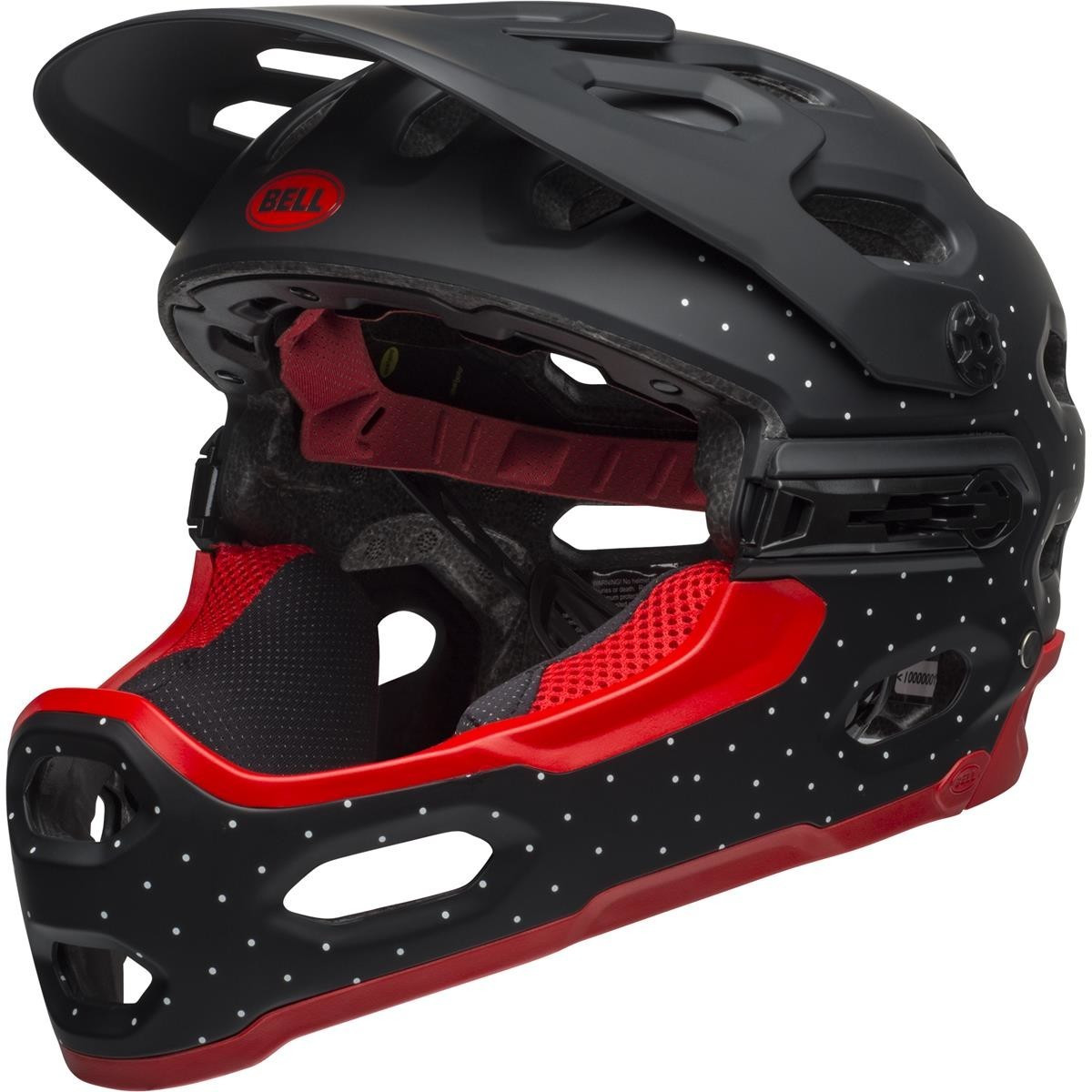 Bell SUPER 3R MIPS black-white-crimson