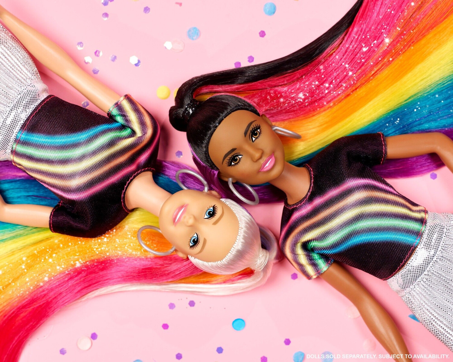 Barbie fashionistas rainbow sparkle doll hot sale