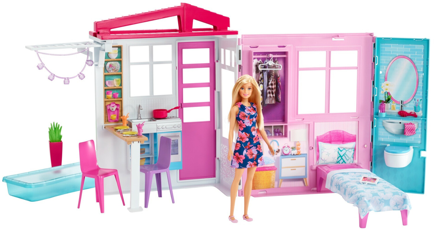 Buy Barbie Portable 1-Storey Playset with Pool and Accessories