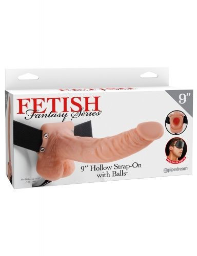 Pipedream Fetish Fantasy Series 9 Hollow Strap-On with Balls Flesh