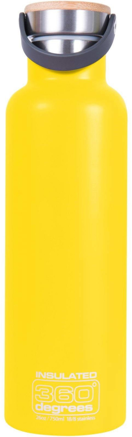 360° Degrees Vacuum Insulated Drink Bottle 0.75L yellow