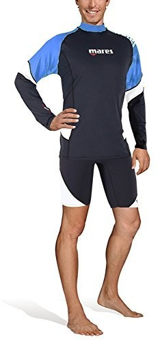 Mares Rash Guard Loose Fit Long Sleeve blue