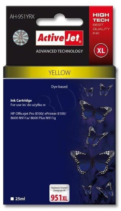ActiveJet EXPACJAHP0162 pour  HP 951XL jaune