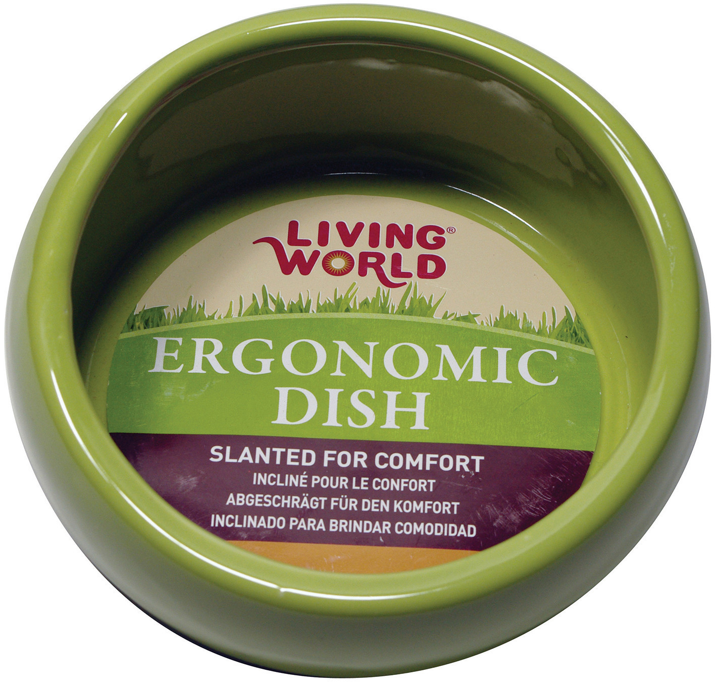 Living World Ergonomic Dish 240ml Green