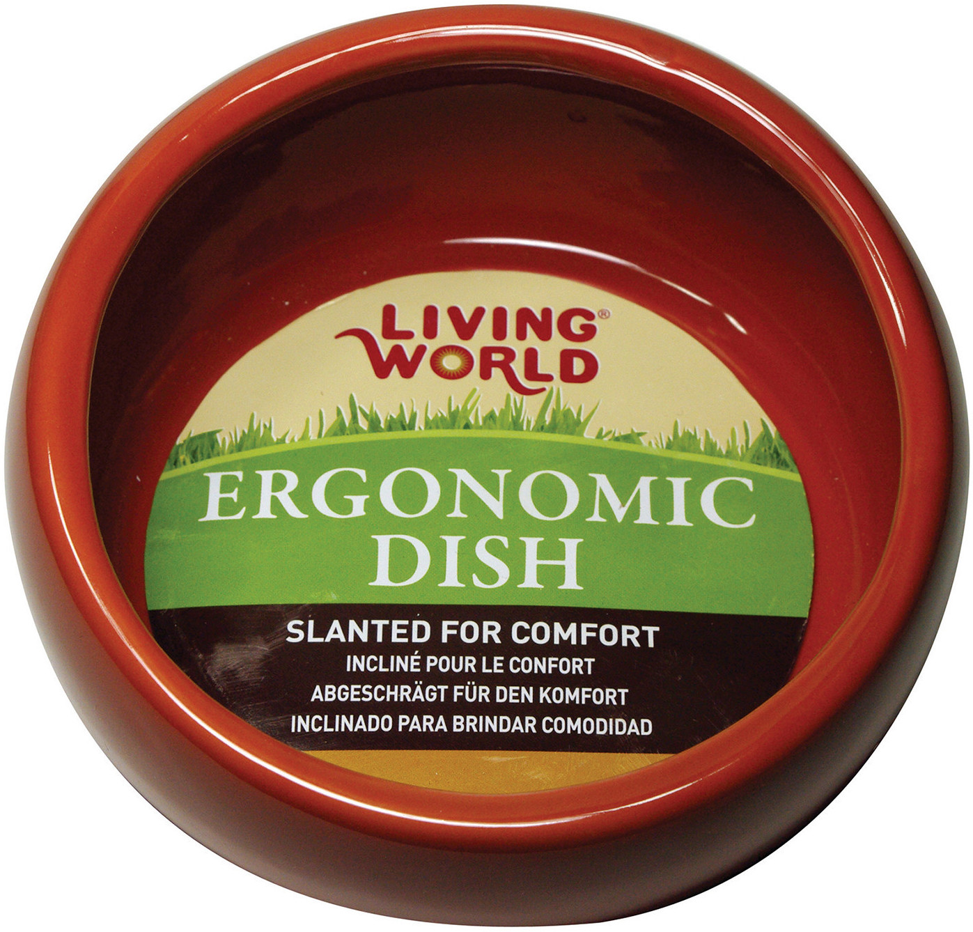 Living World Ergonomic Dish 240ml Terrakotta