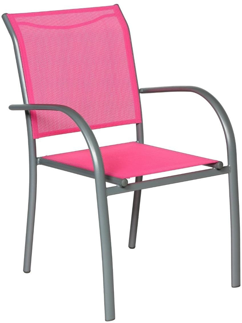 Hespéride Fauteuil de jardin empilable  Piazza Framboise/Graphite