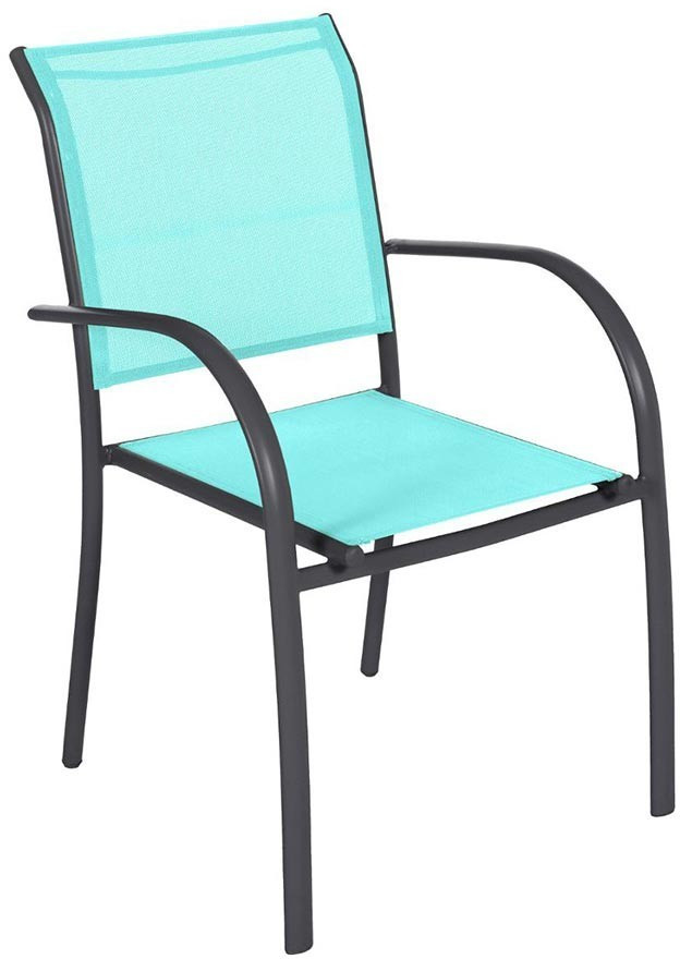 Hespéride Fauteuil de jardin empilable  Piazza Émeraude/Graphite