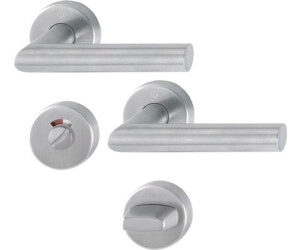 Hoppe Türdrücker Cardiff Rosette PZ Edelstahl matt F69 Türgriff Tür Türbeschlag
