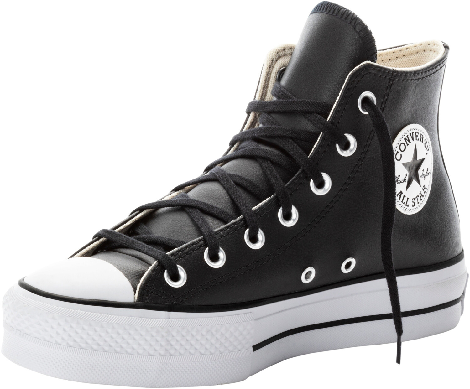 Converse Chuck Taylor All Star Lift Leather High black black white