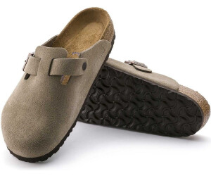 Buy Birkenstock Boston Soft Footbed Suede Leather taupe narrow