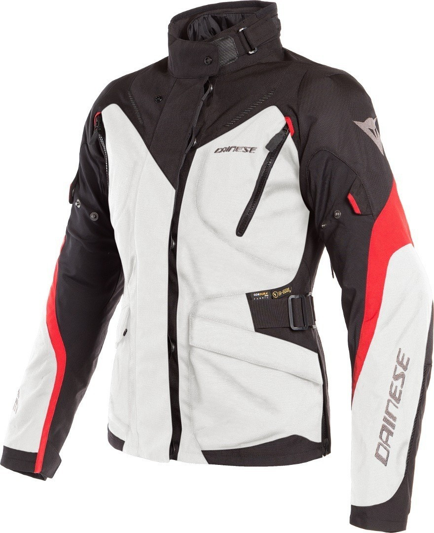 Dainese Veste Tempest D-Dry Lady gris clair/noir/rouge