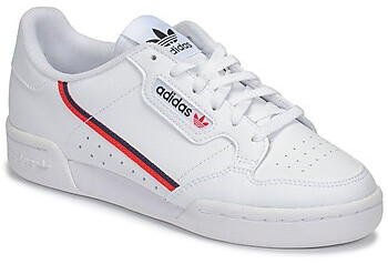 Adidas continental 80s junior trainers white scarlet collegiate navy top