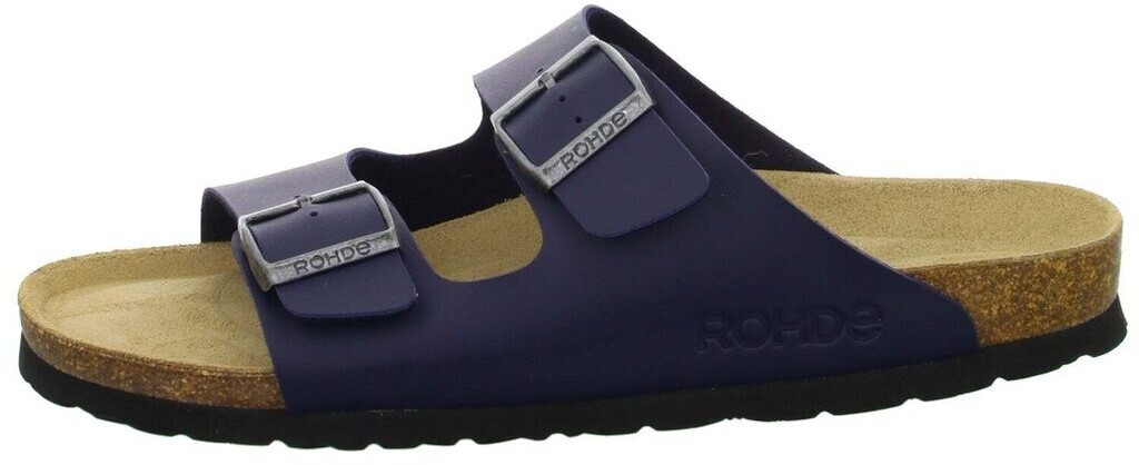 Pantolette Homme Rohde 5920 - Marron Mocca, Semelle Intérieure Cuir Rembourrée, Boucles Réglables - Confort Largeur G